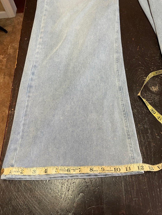 Halara Flex Asymmetric Low Rise Wide Leg Jeans Light Wash Blue Size Large. - Picture 11 of 12